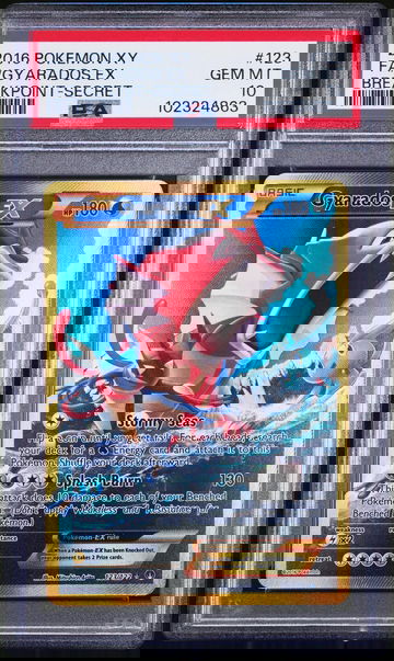 2016 Pokemon XY Breakpoint Secret Rare Gyarados Ex #123 PSA 10