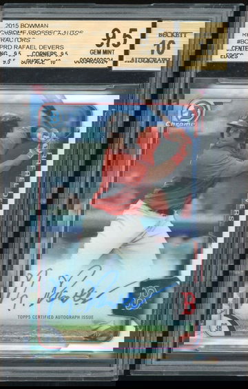 2015 Bowman Chrome Rafael Devers Refractor auto