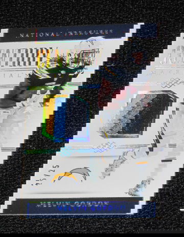 2017 NATIONAL TREASURES MELVIN GORDEN TRI-COLOR SWATCH CARD #25/25