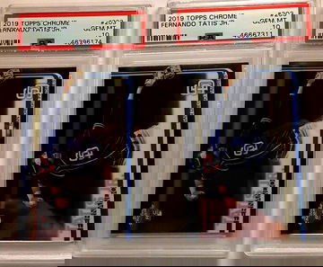 (2) 2019 Topps Chrome Fernando Tatis Jr PSA 10 RC #203