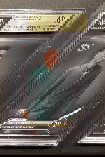 2023 Topps Now Draft #D1 Victor Wembanyama RC BGS 10 Pristine