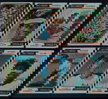 1974-75 Topps Baltimore Orioles Lot of 12 Paul Blair Don Baylor Dave McNally 🔥⚾🔥⚾