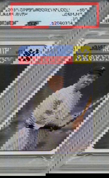 2019 TOPPS BROOKLYN COLLECTION BABE RUTH NEW YORK YANKEES PSA 10 LOW POP