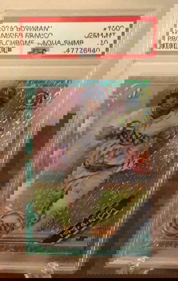 2019 Bowman Wander Franco Aqua Shimmer PSA 9