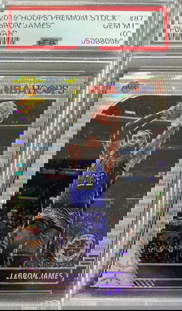 2019 Lebron James Hoops Premium Pulsar Stock PSA 10