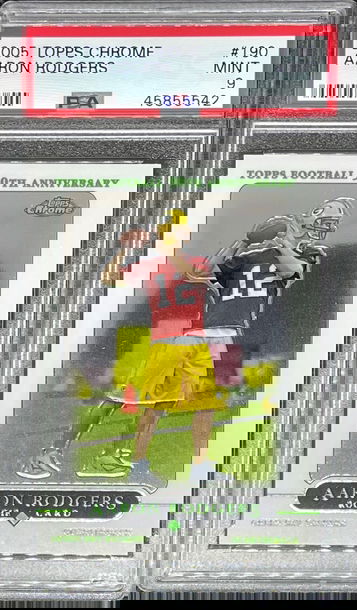 2005 Topps Chrome #190 Aaron Rodgers PSA 9