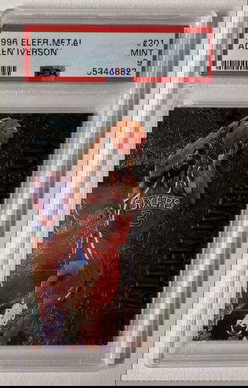 1996 Fleer Metal Allen Iverson Rookie RC #201 PSA 9 MINT