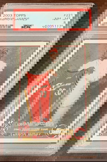 2003 Topps Lebron James PSA 8
