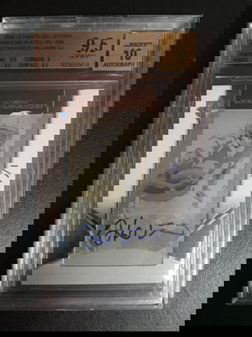 202006 ultimate collection #202 printing plate yellow Deangelo Williams 1/1 RC BGS 9.5/10