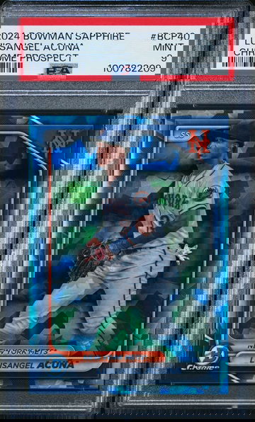 2024 Bowman Sapphire Luisangel Acuna Chrome Prospect #BCP40 Mets PSA 9 Mint