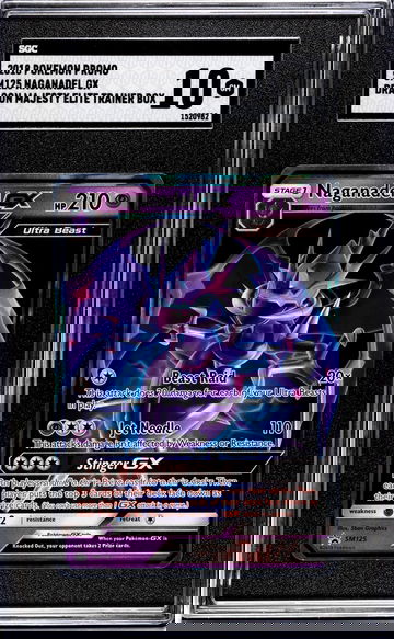 2018 Pokemon Promo #SM125 Naganadel GX Dragon Majesty Elite Trainer Box SGC 10