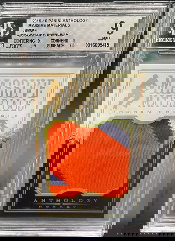 2015-2016 Panini Anthology Jordan Eberle Massive Materials Prime /49 BGS 9