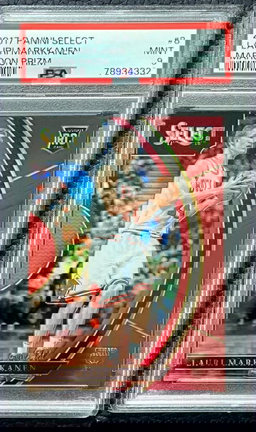 2017-18 Panini Select Lauri Markkanen Maroon Prizm 97/199 PSA 9 RC Card #8