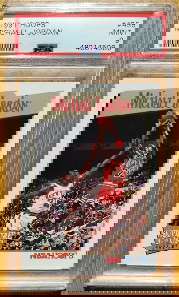 1991 Hoops #455 Michael Jordan PSA 9 MINT
