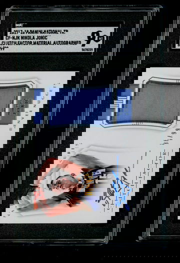 2017-18 Panini National Treasures Nikola Jokic Clutch Factor Auto Patch /99 SGC 9