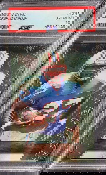 1996 Fleer Metal #131 Eddie George RC Rookie PSA 10 Gem Mint POP 12 Oilers HOF