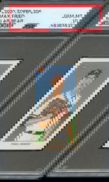 Max Fried 2020 Topps T206 Polar Bear Back SP PSA 10