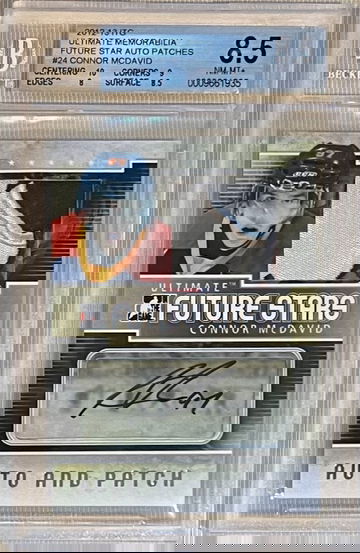 2012-13 ITG Ultimate Future Stars Connor McDavid /24 Auto Patch BGS