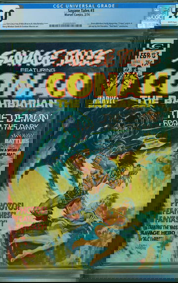 SAVAGE TALES #3, CGC 9.0 VFNM