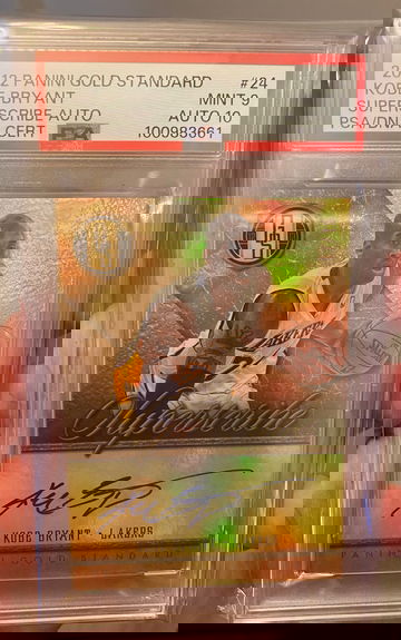 2012 Panini Gold Standard Kobe Bryant Superscribe AUTO /75 PSA 9/10 GEM MINT