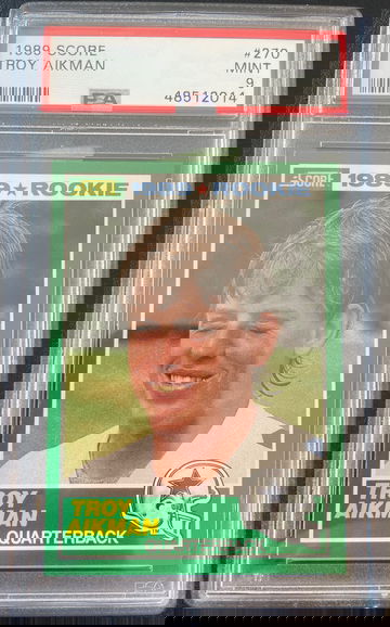 1989 score Troy Aikman PSA 9