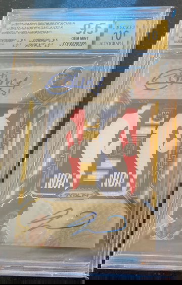 Jalen Williams / Ousmane Dieng Dual Laundry Tag Autos 1/1 2023 Prizm Blockchain