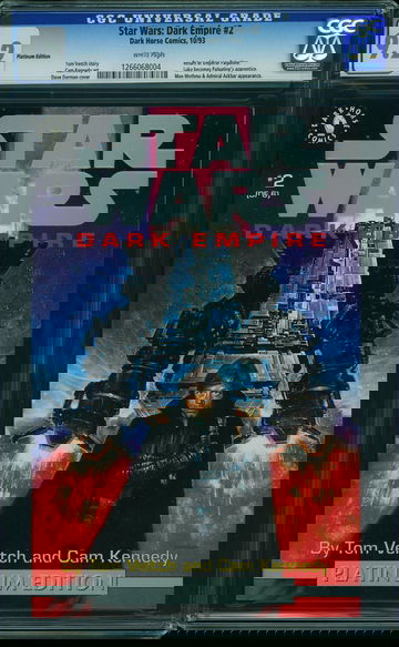 STAR WARS: DARK EMPIRE #2, CGC 9.2 NM- -- PLATINUM EDITION