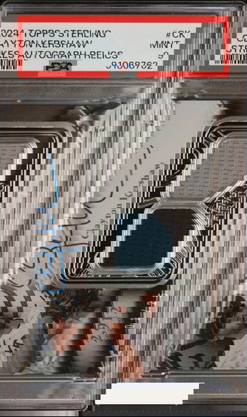 2024 TOPPS STERLING CLAYTON KERSHAW STERLING STRIKES AUTO RELIC 1 OF 25 PSA 9