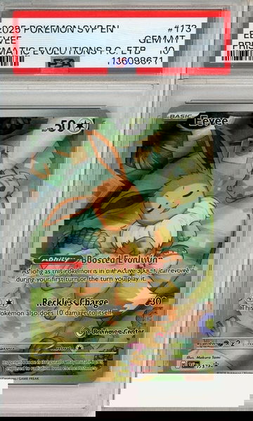 2025 POKEMON SVP EN-SV BSP EEVEE #173 PRISMATIC EVOL PC ETB PSA 10