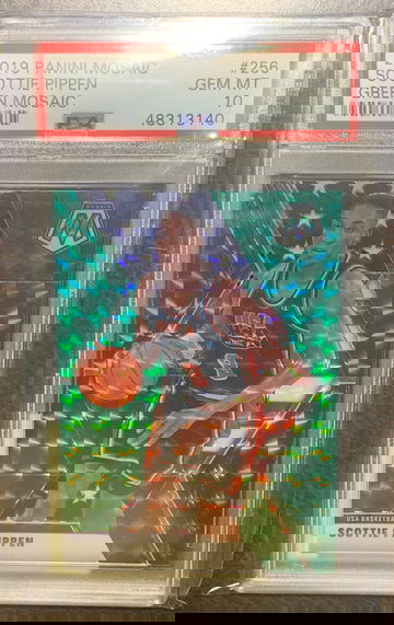 2019 Mosaic Scottie Pippen Team USA Green Prizm PSA 10