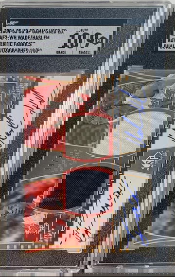 2004 Upper Deck SP Game Used Dwyane Wade Udonis Haslem Authentic Fabrics #19/50 SGC 9 #8565311