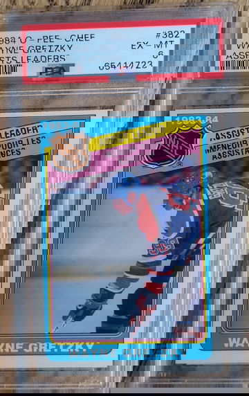 1984 O-Pee-Chee Wayne Gretzky Assist Leader #382 PSA 6