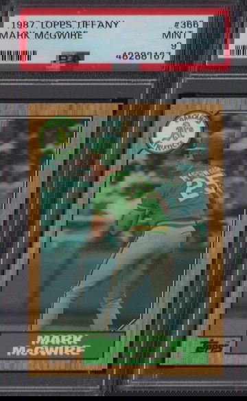 1987 Topps Tiffany Mark McGwire PSA 9 Mint