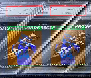 1995 SP Joey Galloway PSA 9 and PSA 8