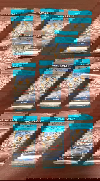 2020 Topps Chrome cello pack value pack sealed - lot of 10