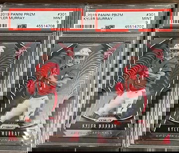 (2) 2019 Panini Prizm Kyler Murray PSA 9 (slight scratches on psa case)