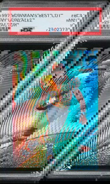 1997 Bowman's Best Best Cut BC4 Tony Gonzalez Refractor RC PSA 9