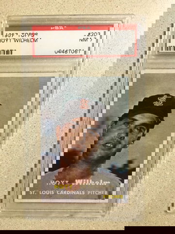 1957 Topps #203 Hoyt Wilhelm PSA 7 NM CARDINALS HOF