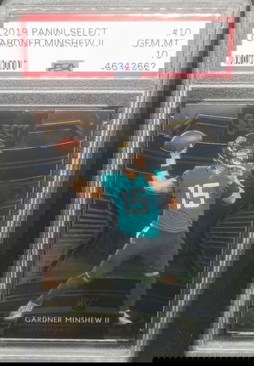 Gardner Minshew 2019 Panini Select RC Rookie Card # 10 Graded PSA Gem Mint 10