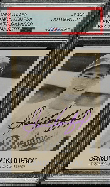 Sandy Koufax Signed Auto 1984 TCMA Renata Galasso PSA/DNA