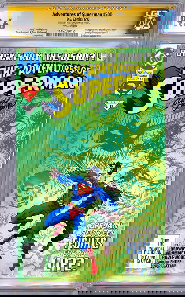 ADVENTURES OF SUPERMAN #500 CGC-SS 9.6 SIGNED JERRY ORDWAY SUPERMAN RETURNS 1993