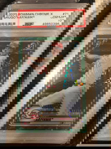 2020 Bowman Chrome X psa 10 Shogo Akiyama /31