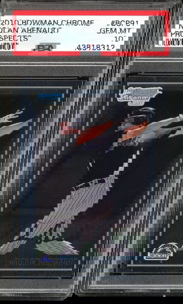 NOLAN ARENADO 2010 BOWMAN CHROME PROSPECTS #BCP 97 PSA 10 RC