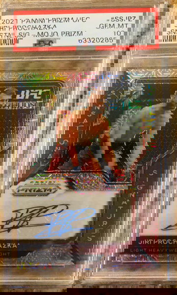 2021 UFC Panini Prizm Jiri Prochazka RC MOJO Sensation Auto PSA 10 Pop 1