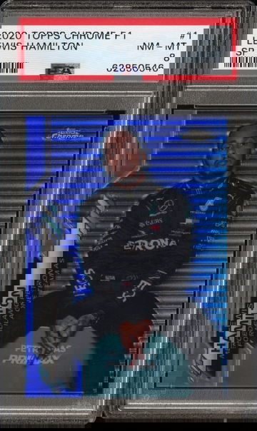 2020 Topps Chrome Lewis Hamilton IV Image Variation SP Formula 1 F1 PSA 8