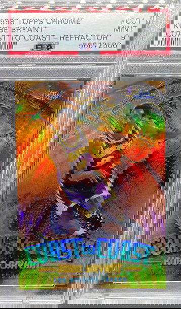 1998 Topps Chrome Kobe Bryant Coast To Coast Refractor PSA 9