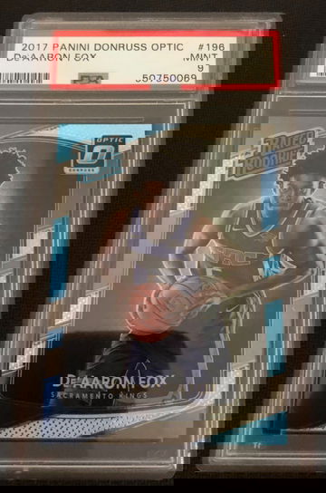 2017 Donruss Optic #196 De'Aaron Fox Rated Rookie RC PSA 9 Mint