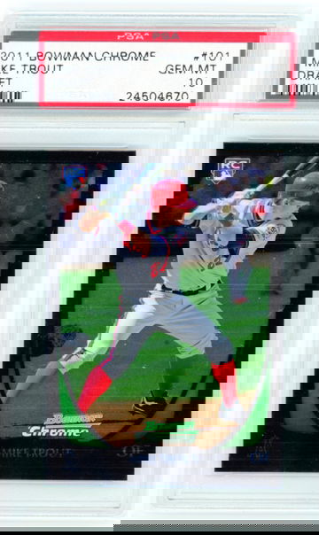 2011 Bowman Chrome #101 Mike Trout Draft Rookie! PSA 10 GEM MINT!