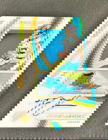 2024 Trevor Lawrence Panini Immaculate Gold Cleat Impressions Auto /25 On Card Autograph SP