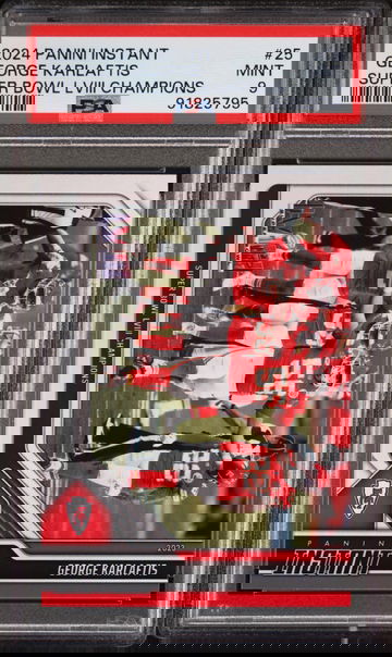 George Karlaftis 2023 Panini NFL Superbowl Champions #25 Card PSA 9 Mint